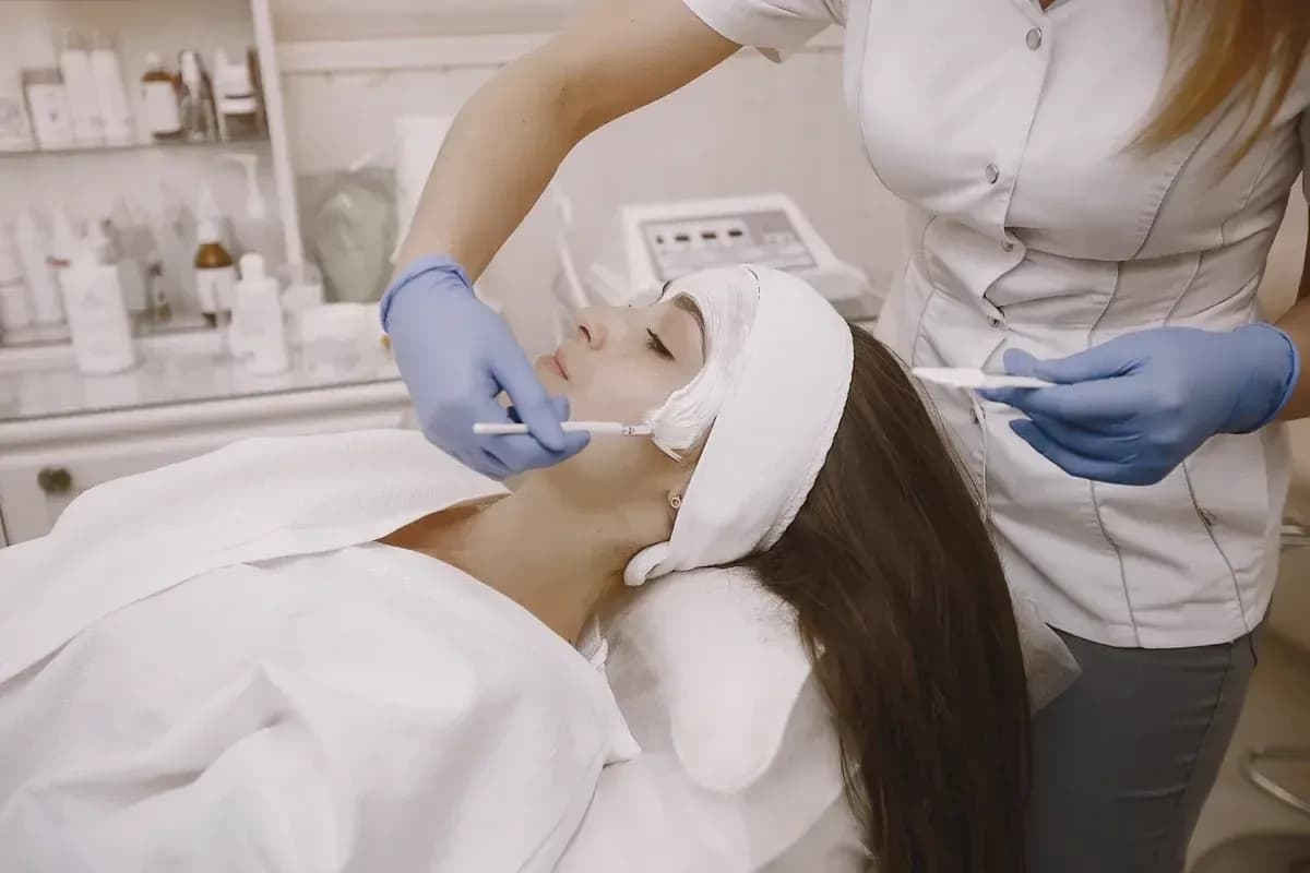 A treatment room prepared before the first appointment of the day
